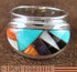 Oyster Shell Multicolor Inlay Sterling Silver Ring Size 7-1/4 NS38841