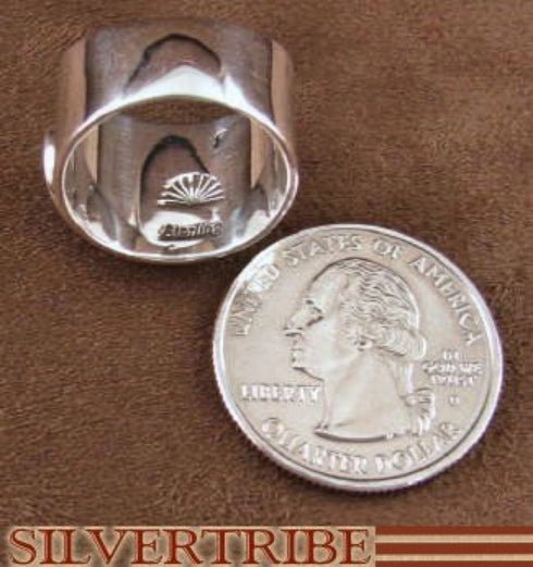 Oyster Shell Multicolor Inlay Sterling Silver Ring Size 7-1/4 NS38841