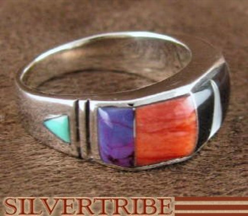 Oyster Shell Multicolor Silver Jewelry Ring Size 7-1/2 RS38575