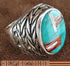 Multicolor Turquoise Genuine Sterling Silver Ring Size 8-1/2 DS43691