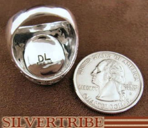 Multicolor Turquoise Genuine Sterling Silver Ring Size 8-1/2 DS43691