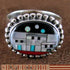 Multicolor Silver Native American Design Ring Size 8-1/2 RS46241