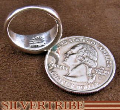 Multicolor Inlay Sterling Silver Jewelry Ring Size 5-3/4 RS46876