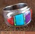 Opal Multicolor Inlay and Sterling Silver Ring Size 6-1/4 RS46935