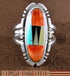 Sterling Silver And Multicolor Ring Size 6-3/4 DS47085