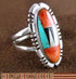 Sterling Silver And Multicolor Ring Size 6-3/4 DS47085