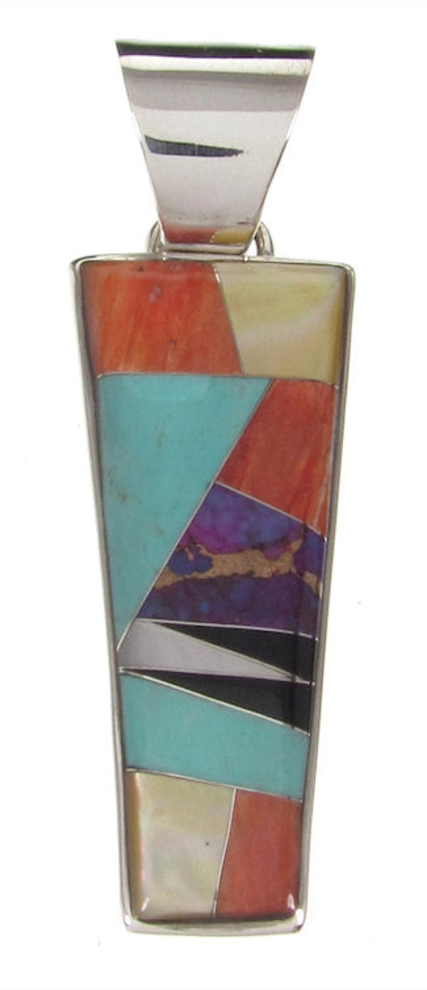 Southwest Multicolor Sterling Silver Jewelry Pendant YS59826