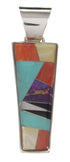 Southwest Multicolor Sterling Silver Jewelry Pendant YS59826