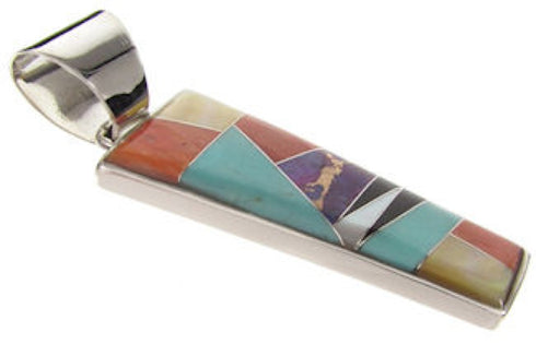 Southwest Multicolor Sterling Silver Jewelry Pendant YS59826