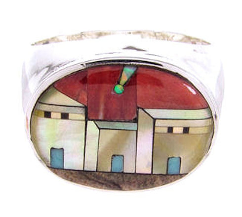 Multicolor Native American Village Design Ring Size 11-1/2 AW67221