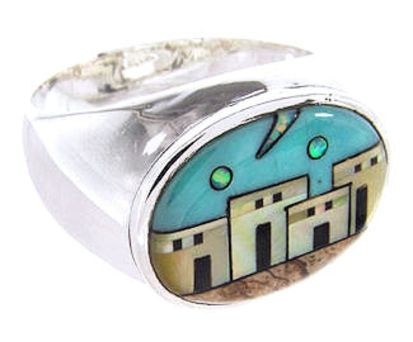 Native American Village Design Multicolor Ring Size 11-1/2 AW67278