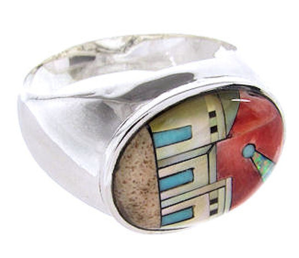 Multicolor Native American Village Design Ring Size 9-1/2 AW67302