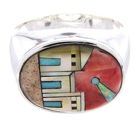 Native American Village Design Multicolor Ring Size 10-1/4 AW67300