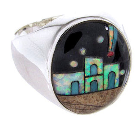 Multicolor Native American Design Jewelry Ring Size 12-1/4 YS67027