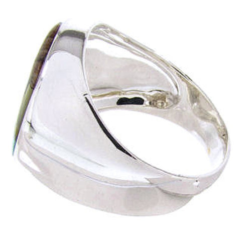 Native American Design Silver Multicolor Ring Size 11-1/2 YS67041