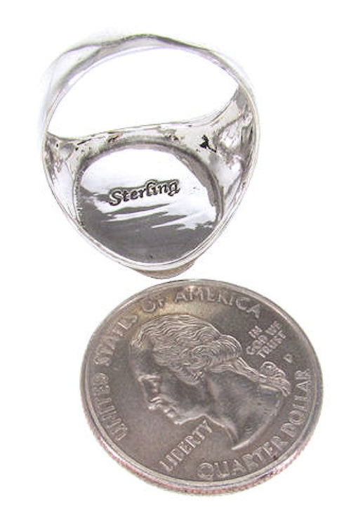 Native American Design Multicolor Silver Ring Size 11-1/4 YS67047