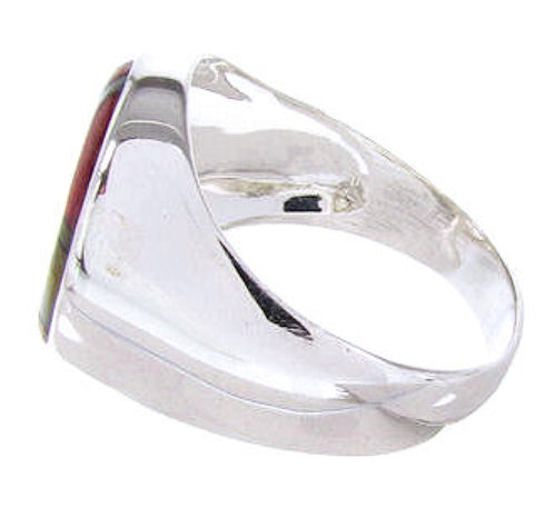 Native American Design Jewelry Multicolor Ring Size 9-1/2 YS67058
