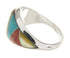 Southwestern Inlay Multicolor Sterling Silver Ring Size 6-3/4 YS58492