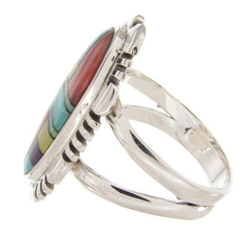 Inlay Multicolor Southwest Ring Size 6-3/4 XS57173