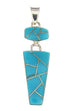 Turquoise Sterling Silver Southwest Slide Pendant OS58422