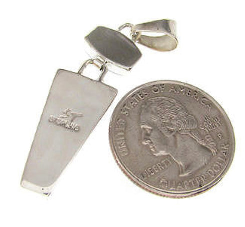 Turquoise Sterling Silver Southwest Slide Pendant OS58422