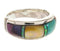 Sterling Silver Multicolor Southwestern Ring Size 5-3/4 PS57715