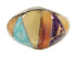 Multicolor Southwest Ring Sterling Silver Jewelry Size 7-3/4 CS59547