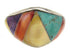 Sterling Silver Multicolor Southwest Ring Size 7-3/4 CS59581