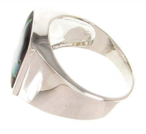 Silver Multicolor Native American Design Ring Size 12-1/4 YS64598