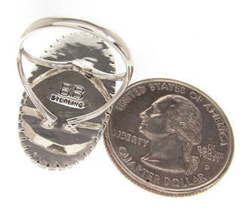 Southwest Sterling Silver Multicolor Jewelry Ring Size 6-3/4 YS59207