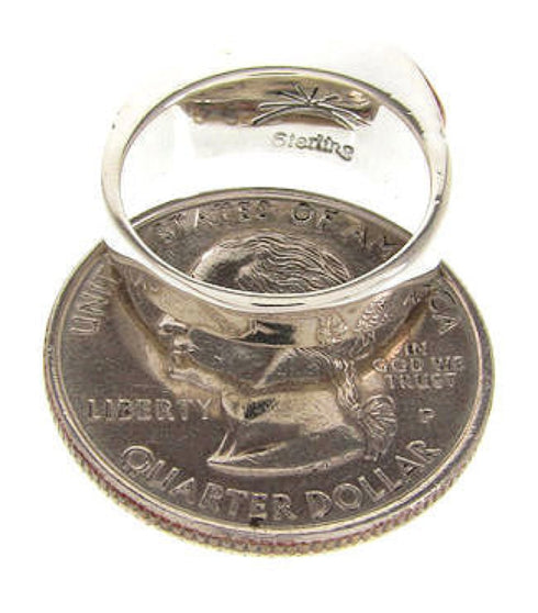 Multicolor Inlay Sterling Silver Southwest Ring Size 6-1/4 YS58750