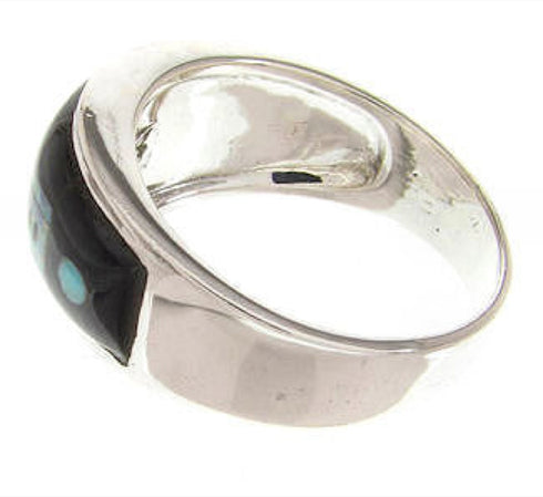 Silver Multicolor Native American Design Ring Size 8-1/2 JW65714