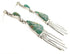 Southwestern Turquoise Inlay Silver Post Dangle Earrings YS59995