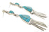 Southwestern Turquoise Sterling Silver Post Dangle Earrings YS60004