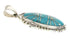 Southwestern Turquoise Sterling Silver Slide Pendant PS59072