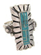 Genuine Sterling Silver Turquoise Ring Size 5-1/2 OS59315