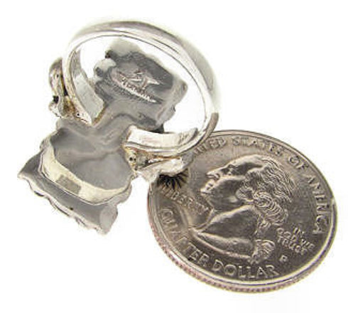 Southwest Turquoise And Sterling Silver Ring Size 6-1/4 OS59322