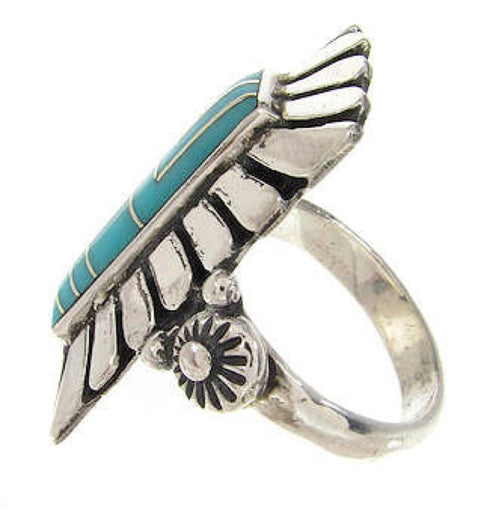 Turquoise Sterling Silver Ring Size 4-3/4 OS59383