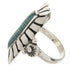 Genuine Sterling Silver Turquoise Southwestern Ring Size 7-1/2 OS59401