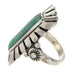 Southwest Sterling Silver Turquoise Inlay Ring Size 4-3/4 OS59411