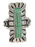 Turquoise Genuine Sterling Silver Southwestern Ring Size 7-1/2 OS59462