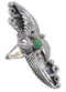 Southwestern Turquoise And Authentic Sterling Silver Ring Size 8-1/4 YX81502