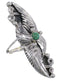 Southwestern Turquoise Sterling Silver Ring Size 7-1/4 YX81482