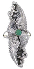Southwestern Turquoise Sterling Silver Ring Size 7-1/4 YX81482