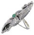 Southwestern Turquoise Sterling Silver Ring Size 7-1/4 YX81482