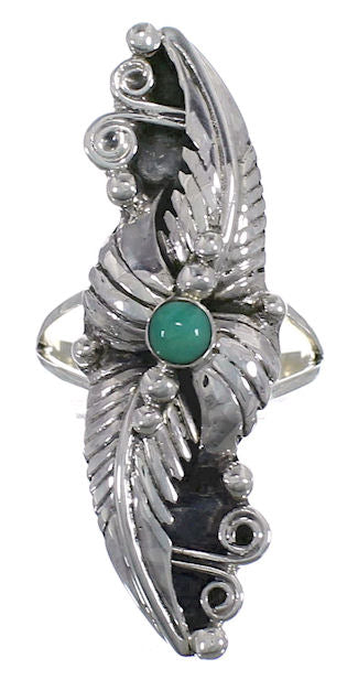 Southwest Sterling Silver Turquoise Ring Size 8 OS59041