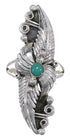 Southwestern Turquoise Sterling Silver Ring Size 6-3/4 PS69833