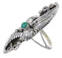 Southwestern Turquoise Sterling Silver Ring Size 6-3/4 PS69833