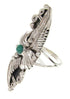Genuine Sterling Silver Turquoise Southwestern Ring Size 7-1/2 OS59055