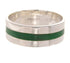 Sterling Silver Malachite Inlay Southwest Ring Band Size 5-3/4 PS62610